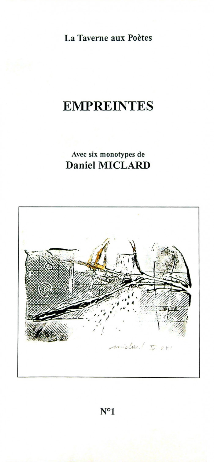 Publication de la Taverne aux Poètes : Empreintes n°1