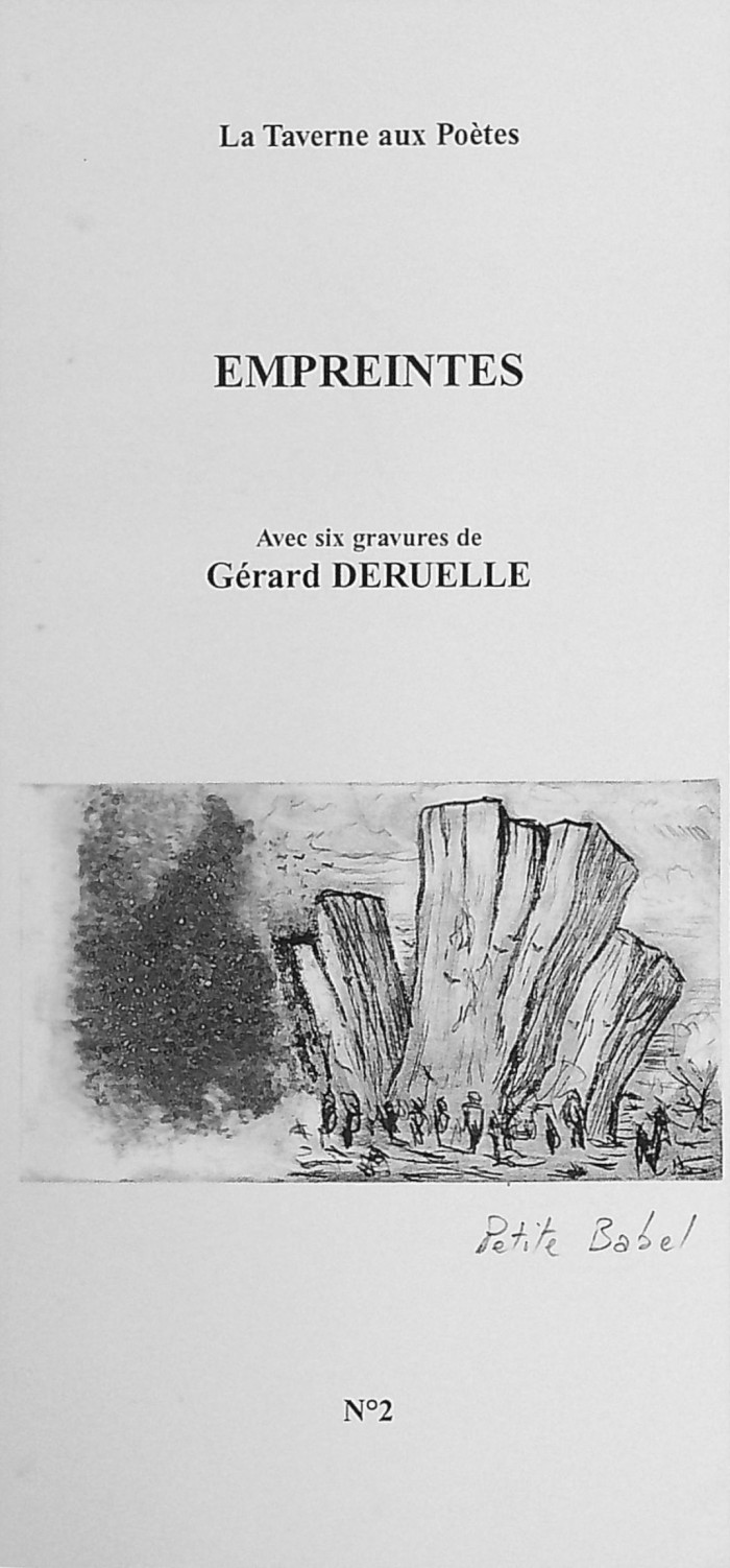 Publication de la Taverne aux Poètes : Empreintes n°2