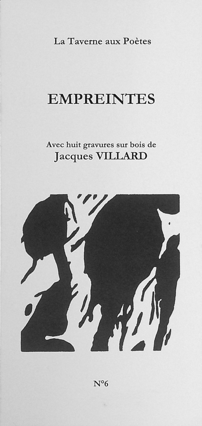 Publication de la Taverne aux Poètes : Empreintes n°6